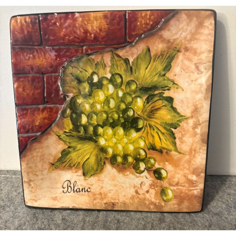 2 Certified International Tre Sorelle Studios Chardonnay And Blanc 6 x 6" Appeti
